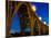 Historic Colorado Bridge Arches at dusk, Pasadena, CA-null-Mounted Photographic Print