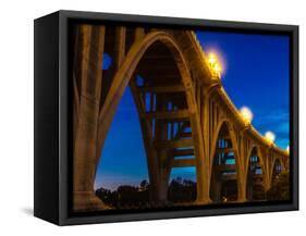 Historic Colorado Bridge Arches at dusk, Pasadena, CA-null-Framed Stretched Canvas