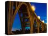 Historic Colorado Bridge Arches at dusk, Pasadena, CA-null-Stretched Canvas