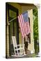 Historic Cooperstown House with Flag, Cooperstown, New York, USA-Cindy Miller Hopkins-Stretched Canvas