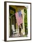 Historic Cooperstown House with Flag, Cooperstown, New York, USA-Cindy Miller Hopkins-Framed Photographic Print