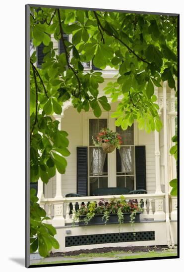 Historic Cooperstown House with Flowers, Cooperstown, New York, USA-Cindy Miller Hopkins-Mounted Photographic Print