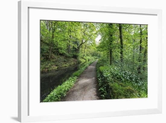 Historic Cromford Canal and Tow Path in Spring-Eleanor Scriven-Framed Photographic Print