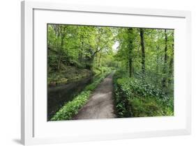 Historic Cromford Canal and Tow Path in Spring-Eleanor Scriven-Framed Photographic Print