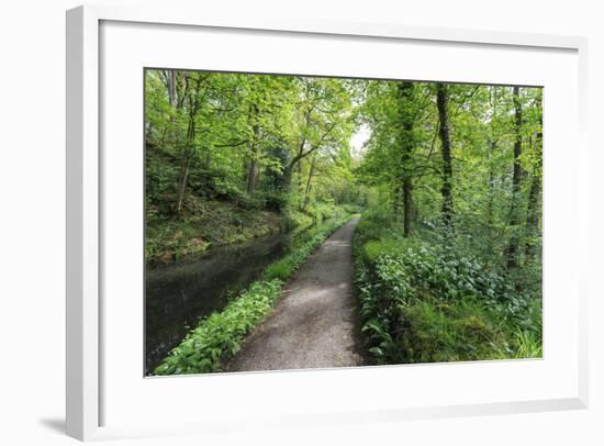 Historic Cromford Canal and Tow Path in Spring-Eleanor Scriven-Framed Photographic Print