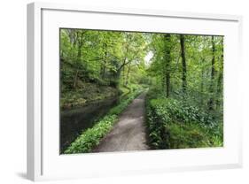 Historic Cromford Canal and Tow Path in Spring-Eleanor Scriven-Framed Photographic Print