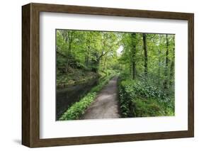 Historic Cromford Canal and Tow Path in Spring-Eleanor Scriven-Framed Photographic Print