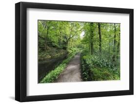 Historic Cromford Canal and Tow Path in Spring-Eleanor Scriven-Framed Photographic Print