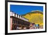 Historic downtown and fall color, Silverton, Colorado, USA-Russ Bishop-Framed Premium Photographic Print
