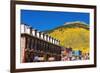 Historic downtown and fall color, Silverton, Colorado, USA-Russ Bishop-Framed Photographic Print