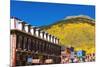 Historic downtown and fall color, Silverton, Colorado, USA-Russ Bishop-Mounted Photographic Print