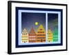 Historic Downtown at Winter-Sangoiri-Framed Art Print