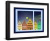 Historic Downtown at Winter-Sangoiri-Framed Art Print