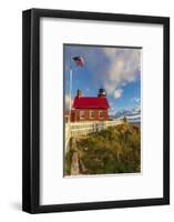 Historic Eagle Harbor Lighthouse n the Upper Peninsula of Michigan, USA-Chuck Haney-Framed Photographic Print