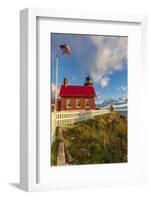 Historic Eagle Harbor Lighthouse n the Upper Peninsula of Michigan, USA-Chuck Haney-Framed Photographic Print