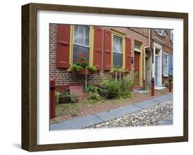 Historic Elfreth's Alley, Old City District, Philadelphia, Pennsylvania-Richard Cummins-Framed Photographic Print