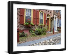 Historic Elfreth's Alley, Old City District, Philadelphia, Pennsylvania-Richard Cummins-Framed Photographic Print