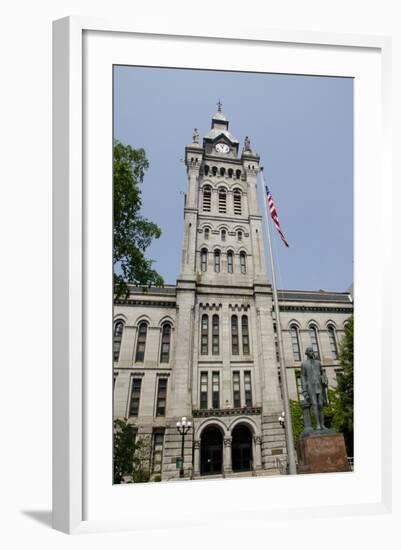 Historic Erie County Hall and Clock Tower, Buffalo, New York, USA-Cindy Miller Hopkins-Framed Photographic Print