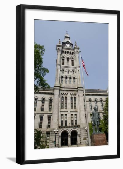 Historic Erie County Hall and Clock Tower, Buffalo, New York, USA-Cindy Miller Hopkins-Framed Photographic Print