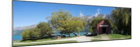 Historic Glenorchy receiving barn at pier on Lake Wakatipu, Otago Region, South Island, New Zealand-null-Mounted Photographic Print