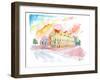 Historic Handelskade Willemstad Curacao at Sunrise-M. Bleichner-Framed Art Print