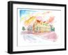 Historic Handelskade Willemstad Curacao at Sunrise-M. Bleichner-Framed Art Print