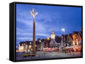 Historic Harbour Warehouses, Stavanger, Norway, Scandinavia, Europe-Christian Kober-Framed Stretched Canvas