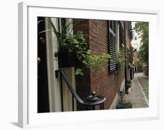 Historic Home in Beacon Hill Neighborhood, Boston, Massachusetts, USA-Merrill Images-Framed Photographic Print