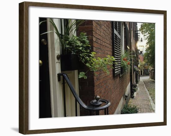 Historic Home in Beacon Hill Neighborhood, Boston, Massachusetts, USA-Merrill Images-Framed Photographic Print