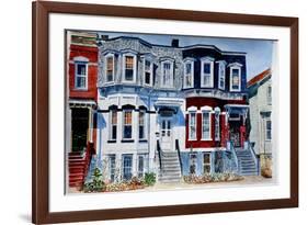 Historic Homes, NYC, 2006,watercolor)-Anthony Butera-Framed Giclee Print