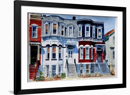 Historic Homes, NYC, 2006,watercolor)-Anthony Butera-Framed Giclee Print