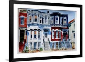 Historic Homes, NYC, 2006,watercolor)-Anthony Butera-Framed Giclee Print