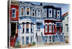 Historic Homes, NYC, 2006,watercolor)-Anthony Butera-Stretched Canvas