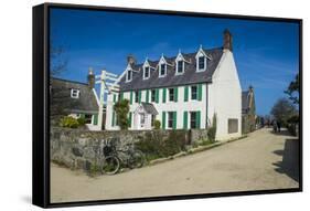 Historic Houses in the Avenue, Sark, Channel Islands, United Kingdom-Michael Runkel-Framed Stretched Canvas