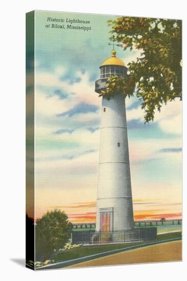 Historic Lighthouse, Biloxi, Mississippi-null-Stretched Canvas