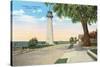 Historic Lighthouse, Biloxi, Mississippi-null-Stretched Canvas