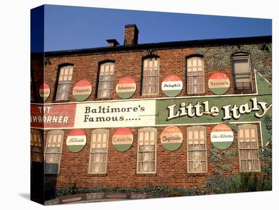 Historic Little Italy Section Signage, Baltimore, Maryland, USA-Bill Bachmann-Stretched Canvas