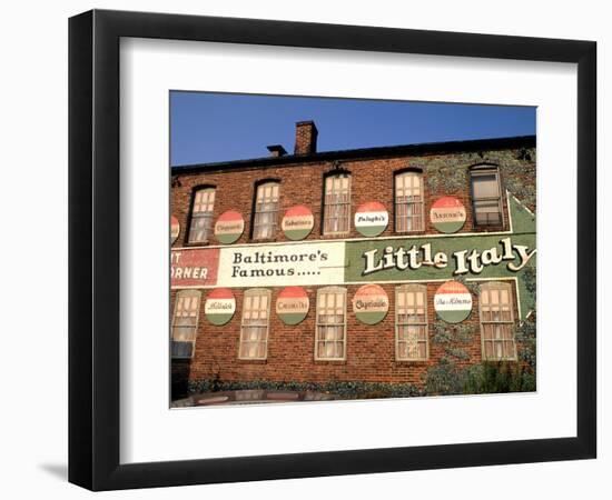 Historic Little Italy Section Signage, Baltimore, Maryland, USA-Bill Bachmann-Framed Photographic Print