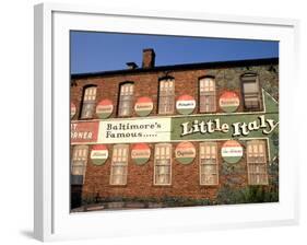 Historic Little Italy Section Signage, Baltimore, Maryland, USA-Bill Bachmann-Framed Photographic Print