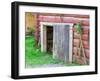 Historic Log Building in Talkeetna, Alaska, USA-Julie Eggers-Framed Photographic Print