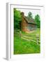 Historic log cabin on Blue Ridge Parkway near North Carolina and Virginia border-null-Framed Photographic Print