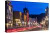 Historic Main Street at Dusk in Deadwood, South Dakota, Usa-Chuck Haney-Stretched Canvas