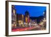 Historic Main Street at Dusk in Deadwood, South Dakota, Usa-Chuck Haney-Framed Photographic Print