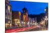 Historic Main Street at Dusk in Deadwood, South Dakota, Usa-Chuck Haney-Stretched Canvas