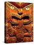 Historic Maori Carving, Otago Museum, New Zealand-David Wall-Stretched Canvas