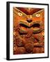 Historic Maori Carving, Otago Museum, New Zealand-David Wall-Framed Photographic Print