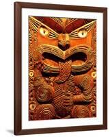 Historic Maori Carving, Otago Museum, New Zealand-David Wall-Framed Photographic Print