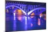 Historic Ninth Street Bridge, Missouri River in Great Falls, Montana, USA-Chuck Haney-Mounted Photographic Print