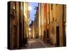 Historic Old Street in Gamla Stan (Old Town) in Stockholm, Sweden-Peter Adams-Stretched Canvas