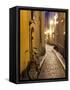 Historic Old Street in Gamla Stan (Old Town) in Stockholm, Sweden-Peter Adams-Framed Stretched Canvas